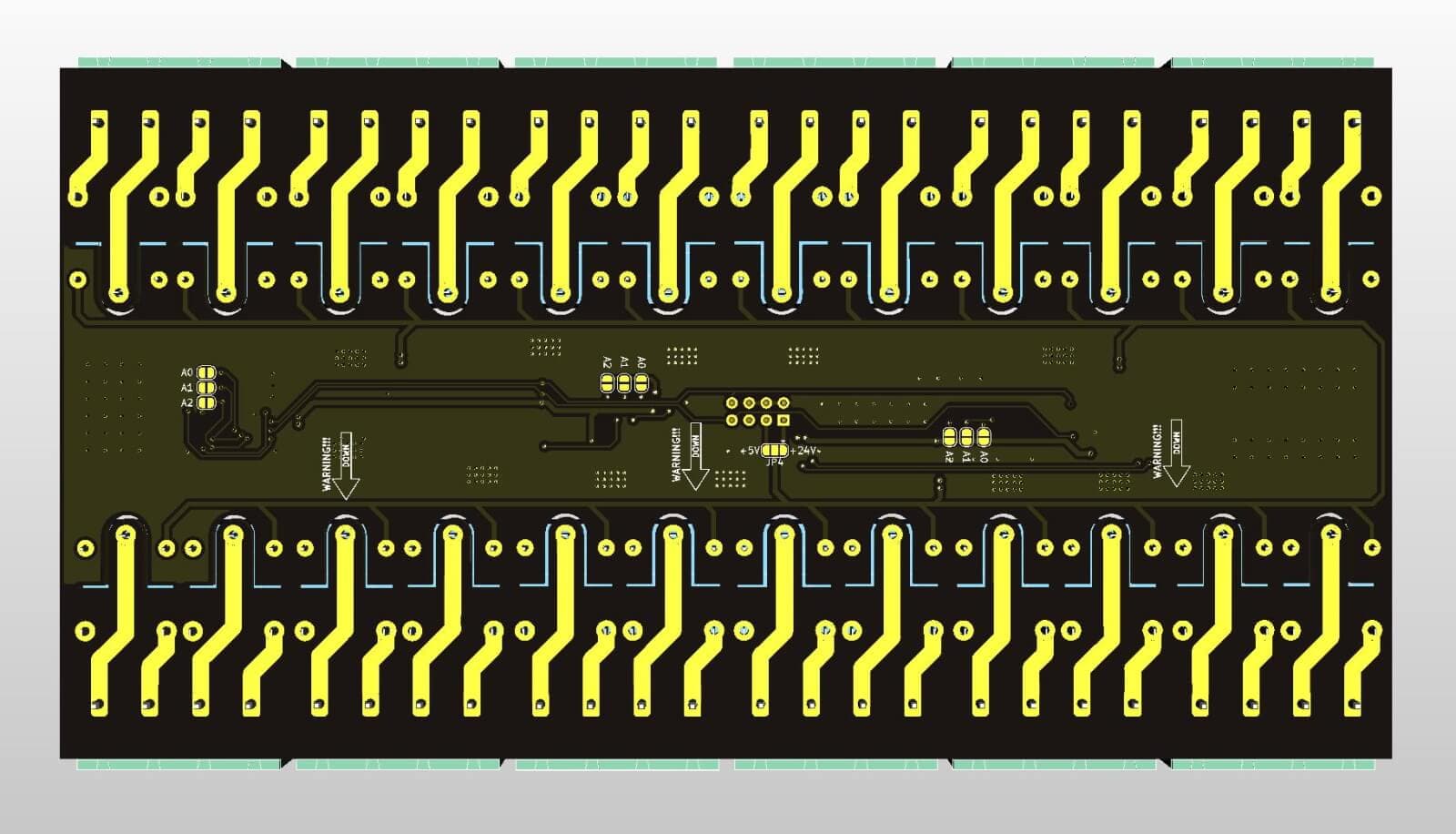 Relay Board 24x10A bottom