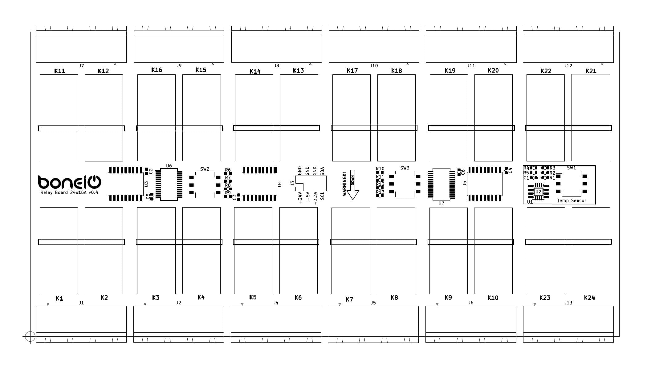 Relay Board 24x16A BOM