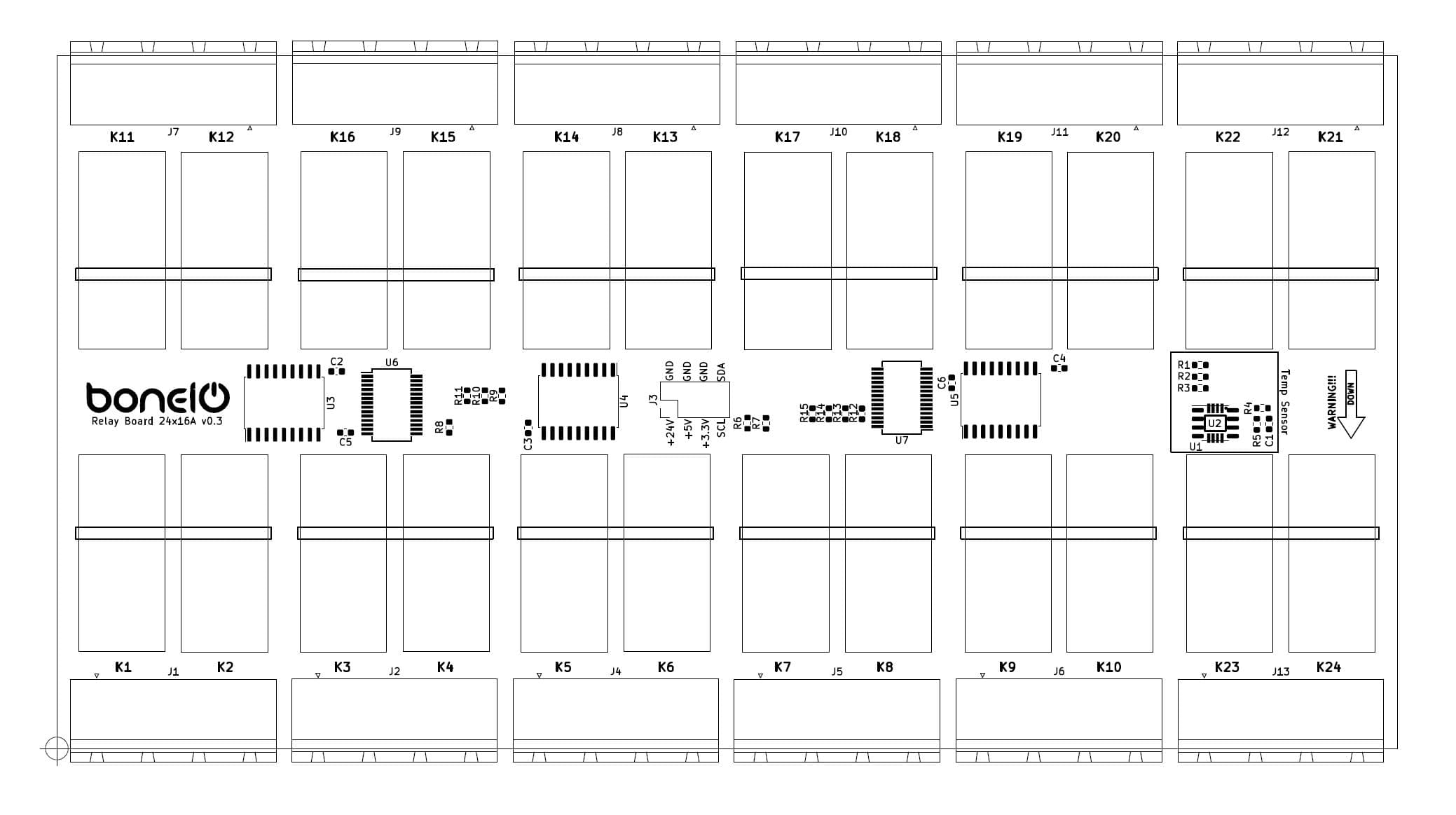 Relay Board 24x16A BOM