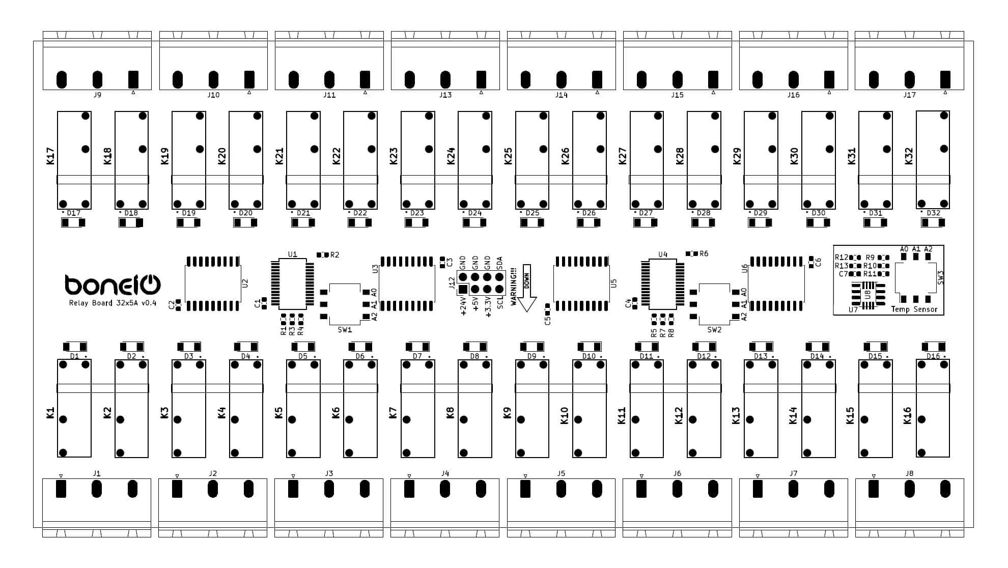 Relay Board 32x5A BOM