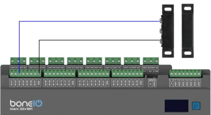 Reed switch wiring diagram