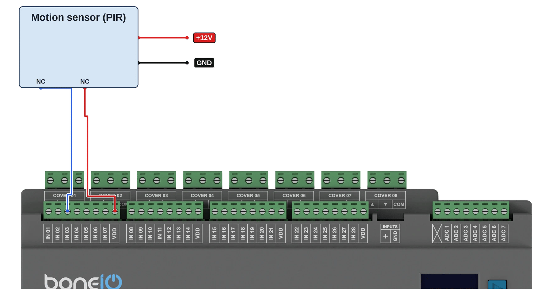 Motion sensor wiring diagram