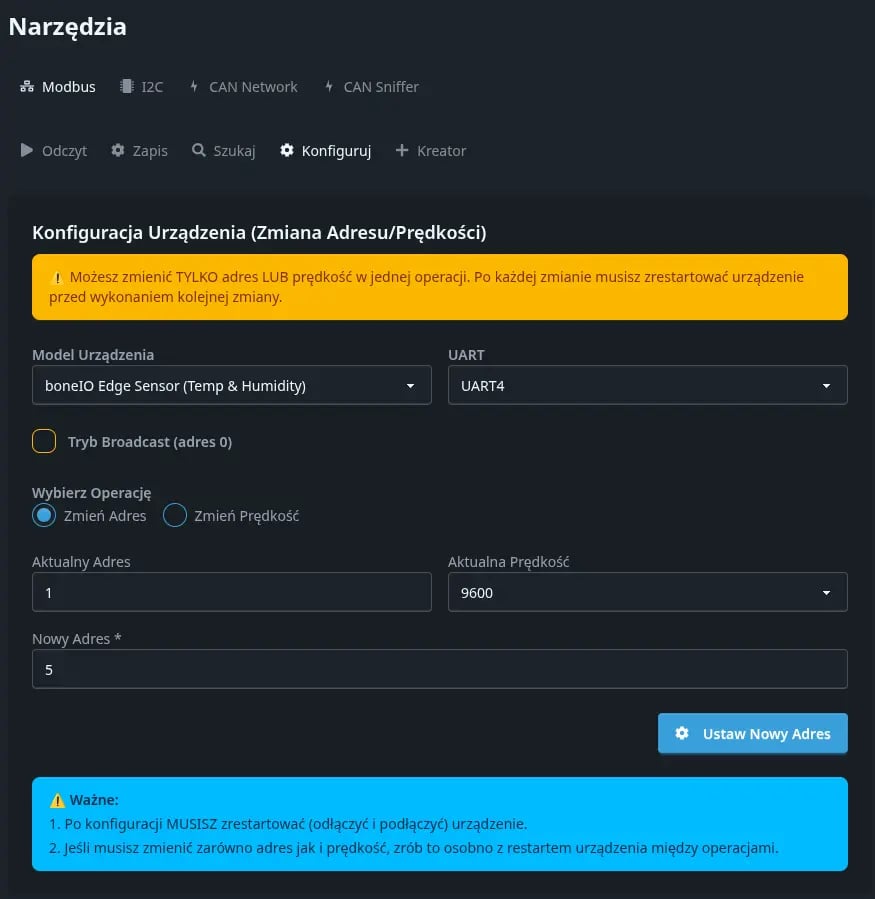 Black change address window