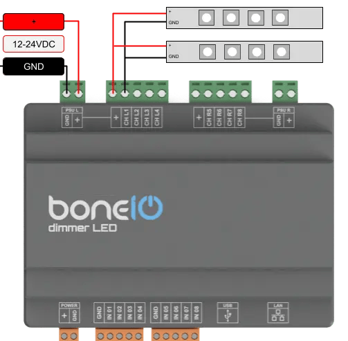 Podłączanie Taśmy Jednokolorowej