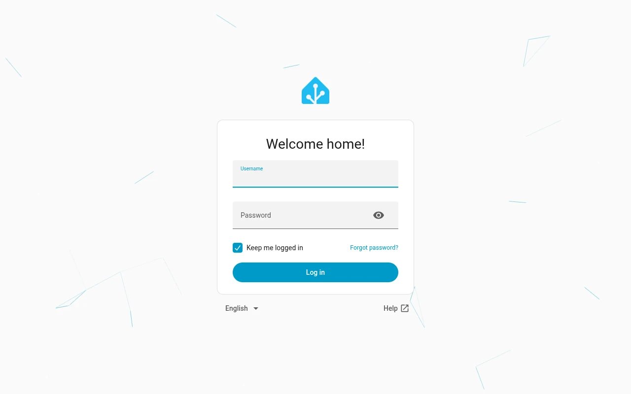 The Home Assistant sign-in page