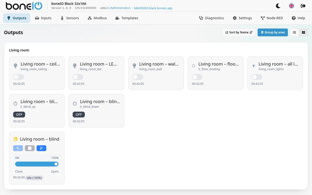 boneIO main interface