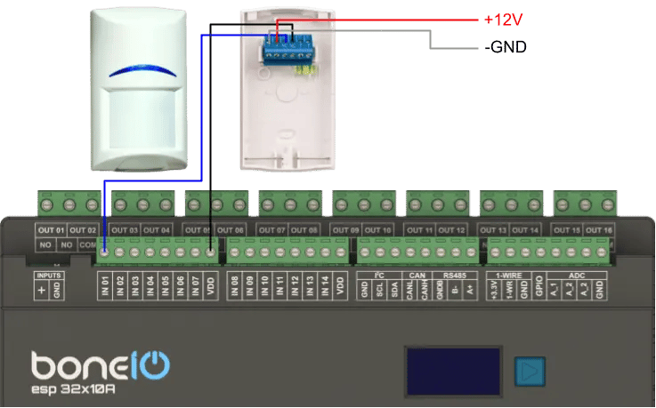 Motion sensor wiring diagram