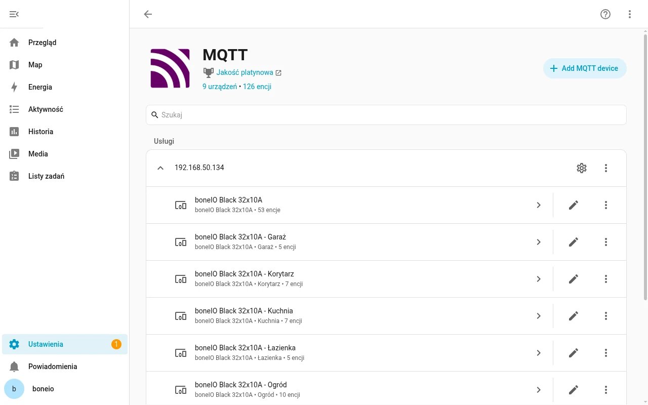Home Assistant: integracja MQTT z urządzeniami boneIO Black
