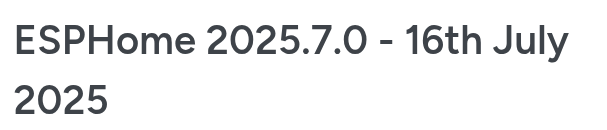 Aktualizacja do Esphome 2025.7